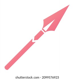 Vector Spear Glyph Gradient Icon Design
