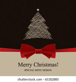 Vector. Special Christmas menu design.
