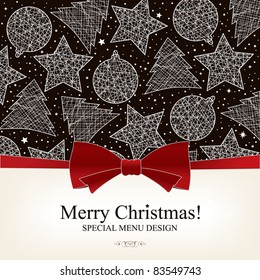 Vector. Special Christmas menu design