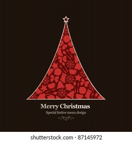 Vector. Special Christmas restaurant menu