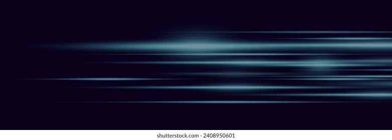 Vector special effect. Glowing stripes on a black background. Beautiful glow of glow and sparkle. Vector background.