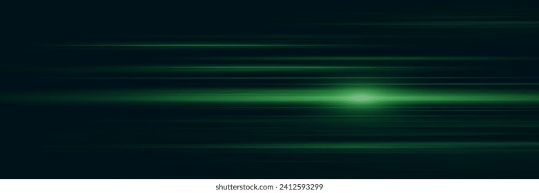 Vector special effect. Glowing stripes on a black background. Beautiful glow of glow and sparkle. Vector background.