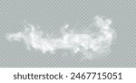 Vector special effect of steam, smoke, fog, clouds. Abstract gas on a transparent background, steam engine, steam or explosive dust, dry ice effect, condensation, smoke. Vector 10 EPS