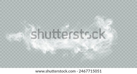 Vector special effect of steam, smoke, fog, clouds. Abstract gas on a transparent background, steam engine, steam or explosive dust, dry ice effect, condensation, smoke. Vector 10 EPS