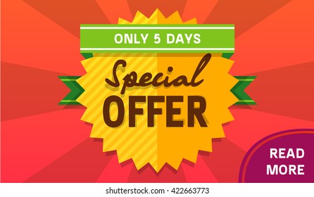 vector special offer bright banner