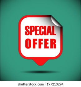 Vector special offer label