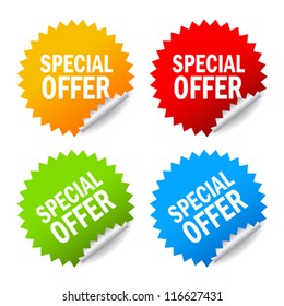 Vector special offer labels set - Shutterstock ID 116627431