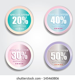 Vector special offer labels set