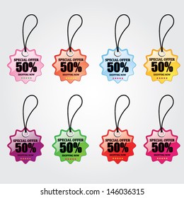 Vector special offer labels set 