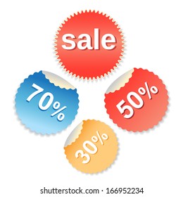 Vector special offer labels set 