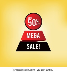 
Plantilla de fondo de banners para oferta especial de vectores mega venta
