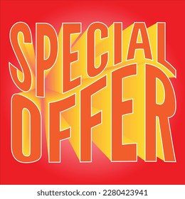 Vector Special Offer orange yellow and red