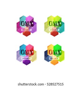 Vector special offer stickers and banners - sale tags, labels or advertising special offer templates. Icon set