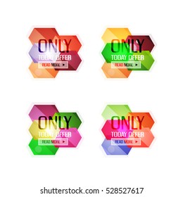 Vector special offer stickers and banners - sale tags, labels or advertising special offer templates. Icon set