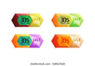 Etiquetas y banners de ofertas especiales para vectores - etiquetas de venta, etiquetas o plantillas de ofertas especiales para publicidad. Conjunto de iconos