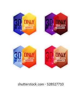 Etiquetas y banners de ofertas especiales para vectores - etiquetas de venta, etiquetas o plantillas de ofertas especiales para publicidad. Conjunto de iconos