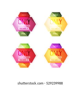 Etiquetas y banners de ofertas especiales para vectores - etiquetas de venta, etiquetas o plantillas de ofertas especiales para publicidad. Conjunto de iconos