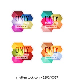 Vector special offer stickers and banners - sale tags, labels or advertising special offer templates. Icon set