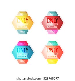 Etiquetas y banners de ofertas especiales para vectores - etiquetas de venta, etiquetas o plantillas de ofertas especiales para publicidad. Conjunto de iconos