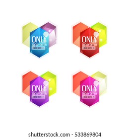 Etiquetas y banners de ofertas especiales para vectores - etiquetas de venta, etiquetas o plantillas de ofertas especiales para publicidad. Conjunto de iconos