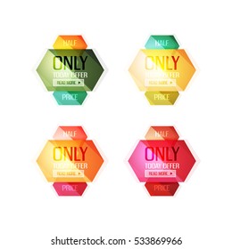 Vector special offer stickers and banners - sale tags, labels or advertising special offer templates. Icon set