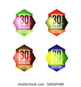 Etiquetas y banners de ofertas especiales para vectores - etiquetas de venta, etiquetas o plantillas de ofertas especiales para publicidad. Conjunto de iconos
