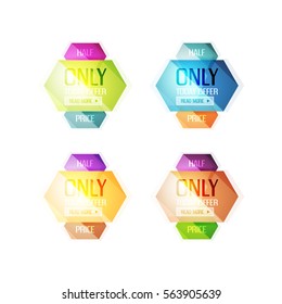 Vector special offer stickers and banners - sale tags, labels or advertising special offer templates. Icon set