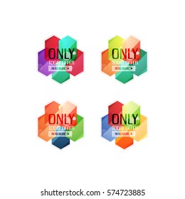 Etiquetas y banners de ofertas especiales para vectores - etiquetas de venta, etiquetas o plantillas de ofertas especiales para publicidad. Conjunto de iconos
