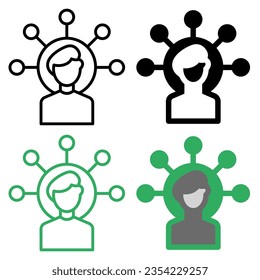 VECTOR SPECIALIST ICON IN STROKE AND FILL AND COLOR VERSION