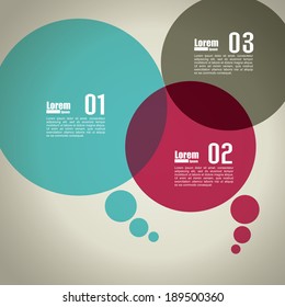 Vector speech bubble background with text space