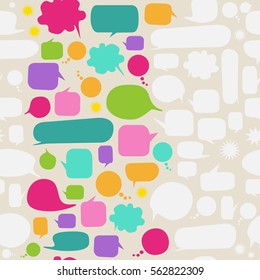 Vector speech bubble background with text space