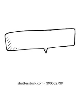 Vector speech bubble cartoon, hand drawn