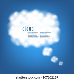 Vector Speech Bubble Cloud.