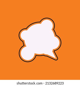 vector of speech bubble with color background