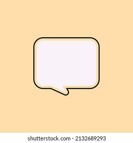 vector of speech bubble with color background