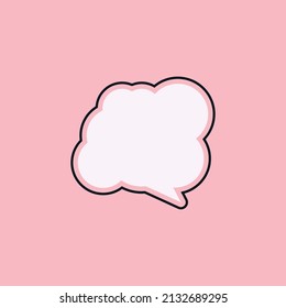 vector of speech bubble with color background