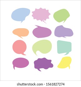 Vector speech bubble colorful collection.  speech bubbles. Infographic elements
