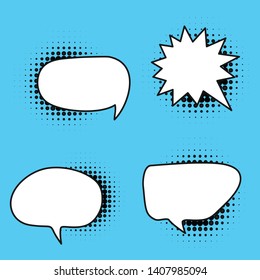 Vector speech bubble colorful set