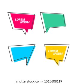 Vector speech bubble colorful set