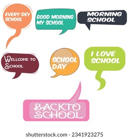 Vector speech bubble colorful set