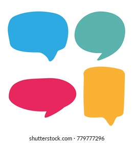 Vector speech bubble colorful set