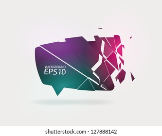 Vector speech bubble crushing, destroy