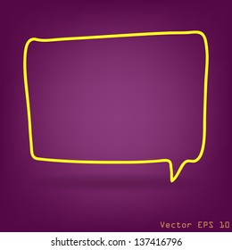  Vector speech bubble with drawing concept idea