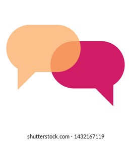 Vector speech bubble drop. Consult symbol isolated on a white background. Speech shape. Abstract consulting icon in color. 