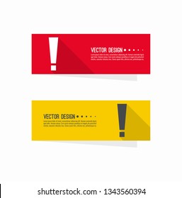 Vector speech bubble with exclamation mark. Attention sign icon. Hazard warning symbol.