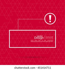 Vector speech bubble with exclamation mark. Attention sign icon.