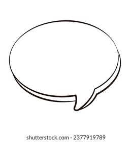 Vector speech bubble icon flat design isolated white background.