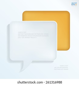 Vector speech bubble icon. Info graphic background for template design.