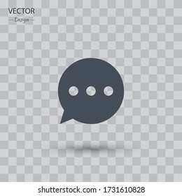 Vector speech bubble icon for support, communication, chatting technology, connection, teamwork. 10 eps