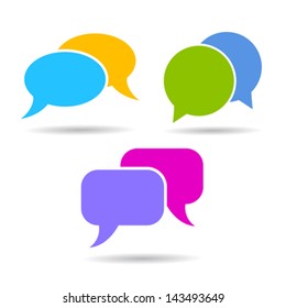 Vector speech bubble icons